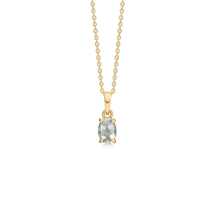 Mads Z nia pendant in 8kt gold with green amethyst