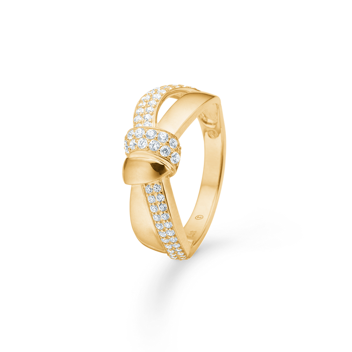 Mads z darcy 8kt gold ring with zirconia