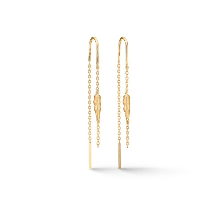Studio Z Icicle Earrings In Gold Plated Silver