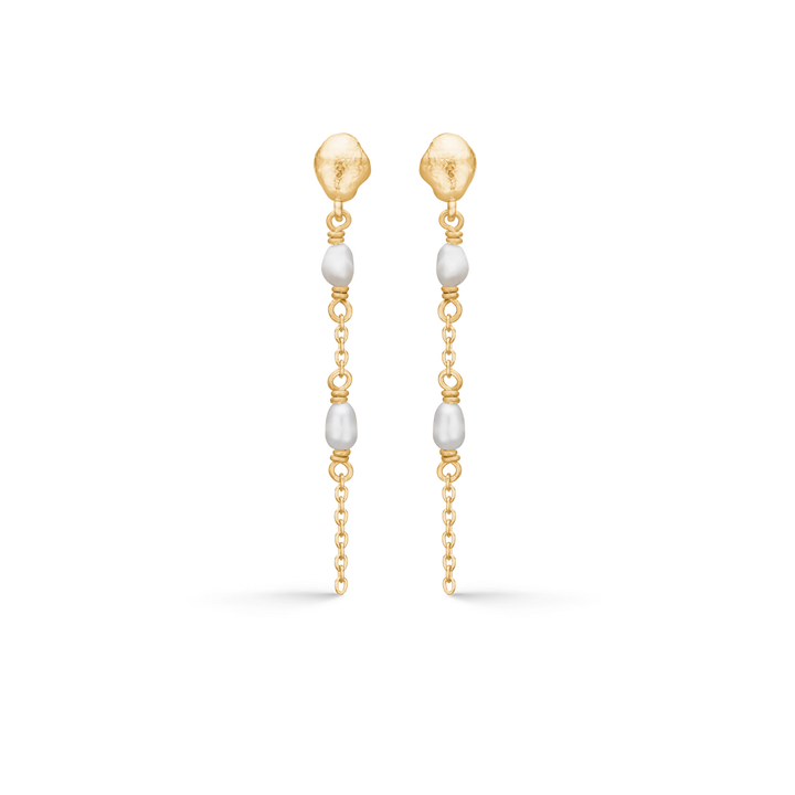 Studio Z Perma Earrings In Gold Plated Silver