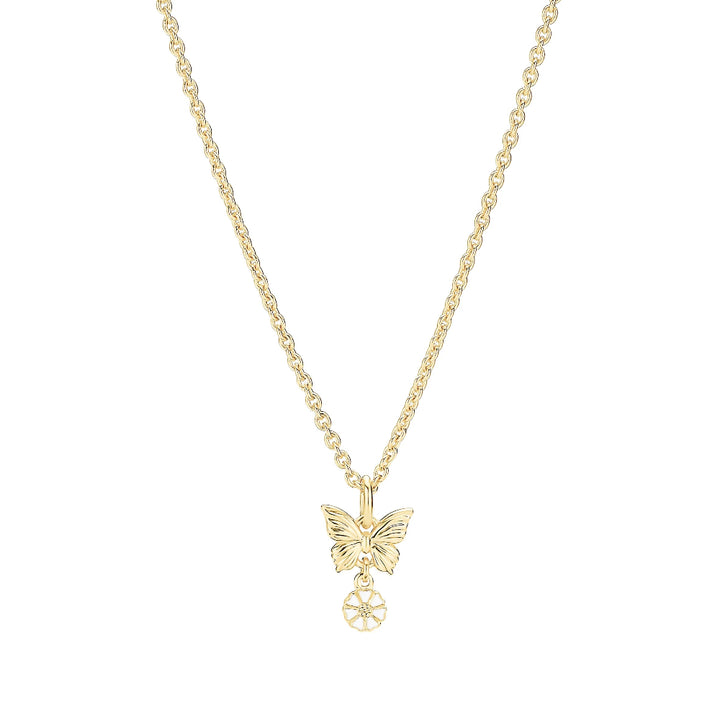 Daisy Necklace with Butterfly