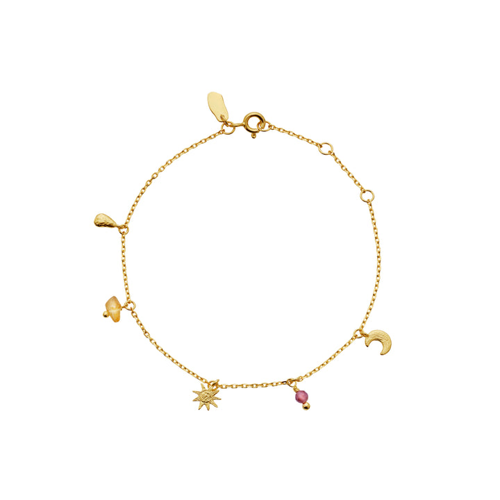 Moonstone Addison Bracelet Gold Plated Silver