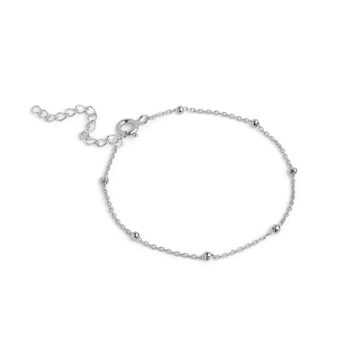 Enamel Beaded chain bracelets in silver