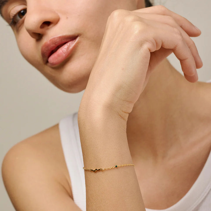 Enamel Etta bracelets in gilded silver