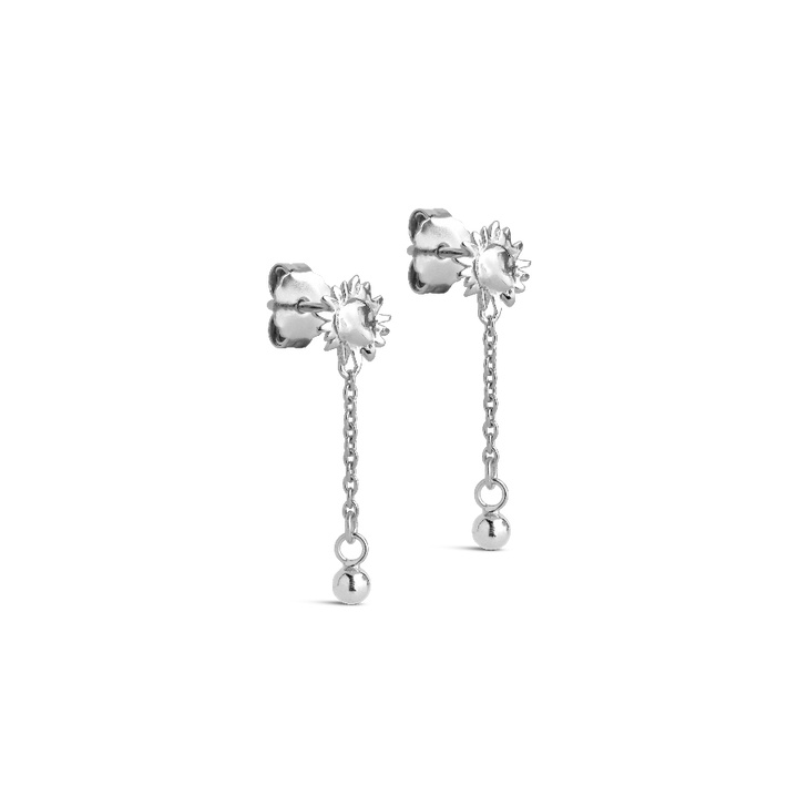 Enamel Sunshine Drop Earrings In Silver