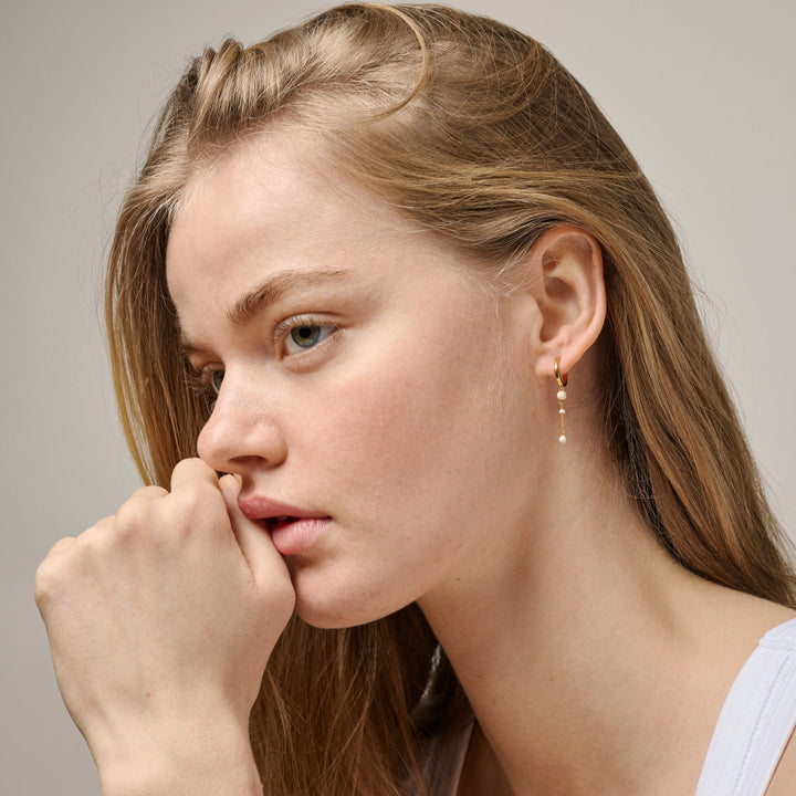 Enamel Lola Bold Hoops Daisy