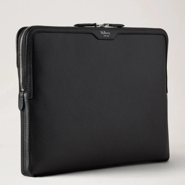Mulberry Laptop Case Black Small Classic Grain