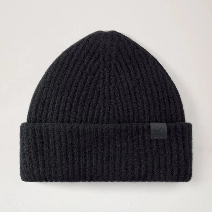 Mulberry Tree Chunky Wool Beanie Black