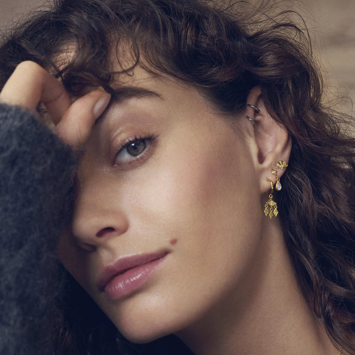 Moonesten Poco gilded earrings