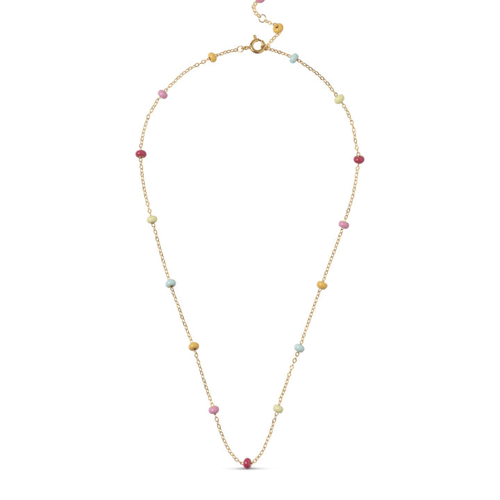 Enamel Lola Bold Necklace - Rainbow in Gold plated Silver