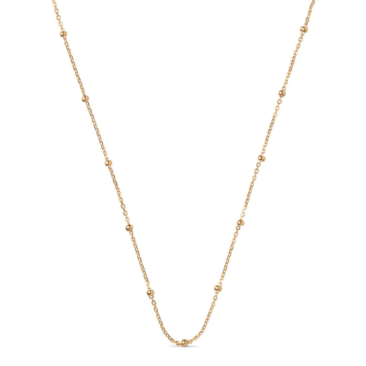 Enamel Beaded chain necklace in gilded silver