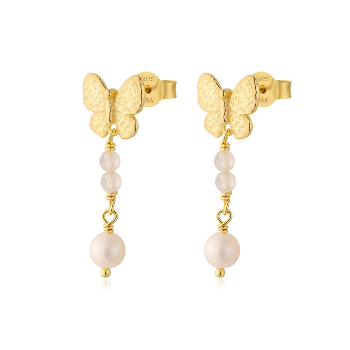 Wioga Olivia Earrings In Gold Plated Silver