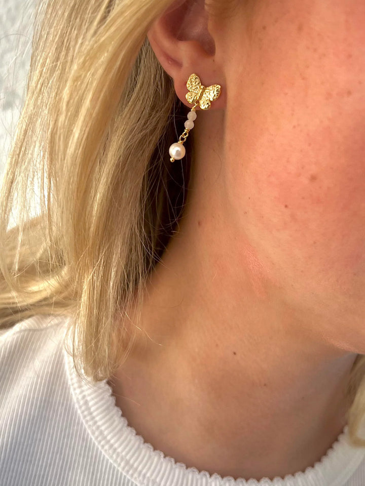 Wioga Olivia Earrings In Gold Plated Silver