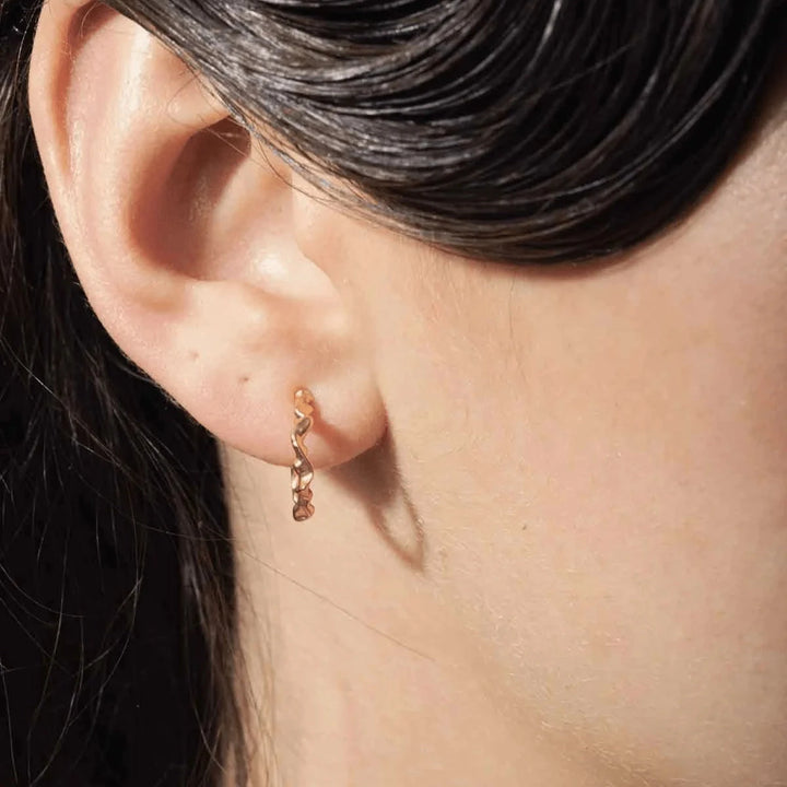 Vincent shaman gilded hoops earrings small 14mm