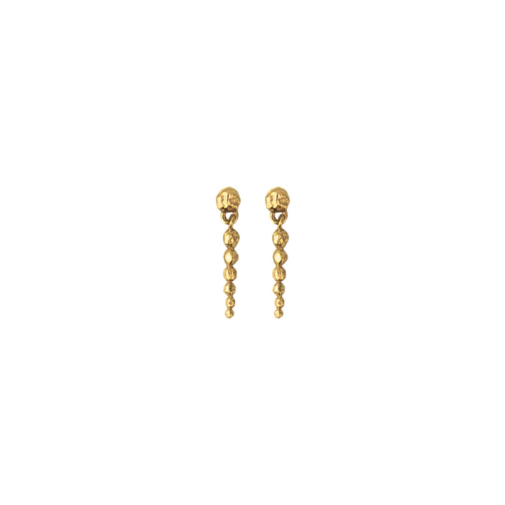 Jeberg Jewellery Golden Sun Drop Stud In Gold Plated Silver