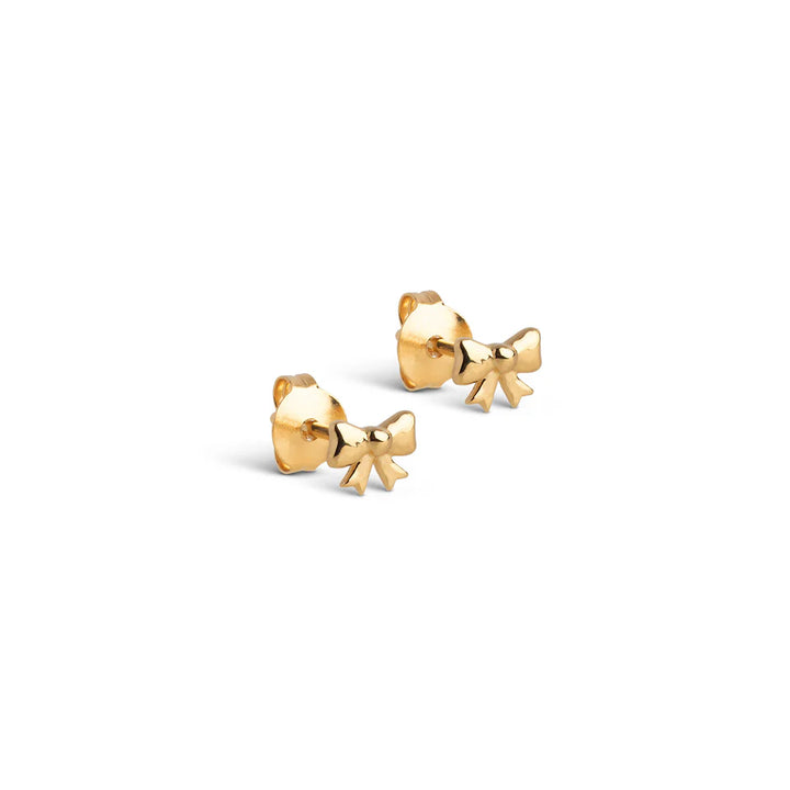 Enamel Baby Bow earpieces in gilded silver