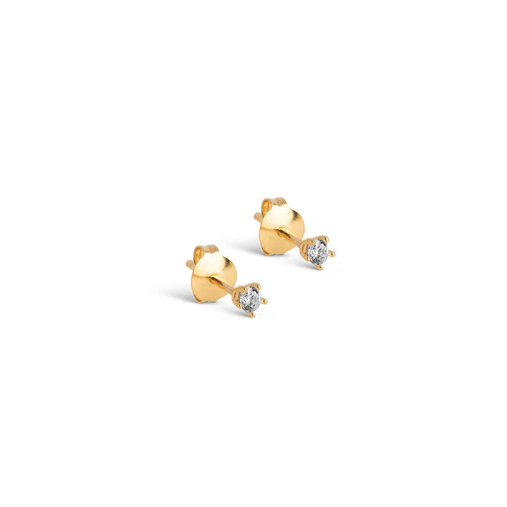 Enamel Clara earpieces in gilded silver
