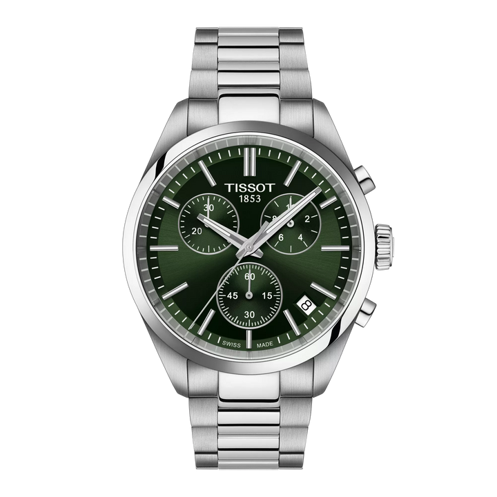 TISSOT PR 100 CHRONOGRAPH WITH GREEN DIAL