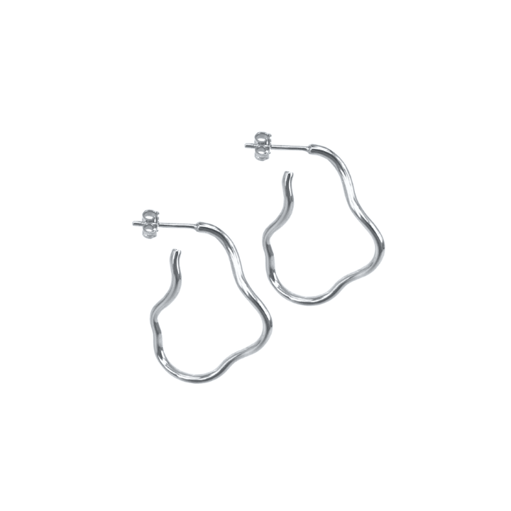 Aqua Dulce Curly Hoop Sølv - Øreringe - 5717