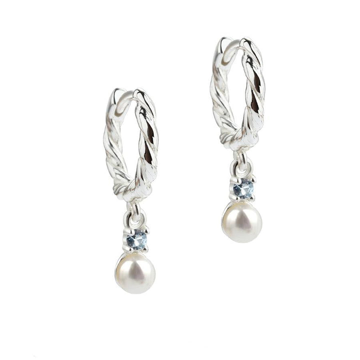 Aqua Dulce Curly Sky Hoop Sølv - Øreringe - 5648