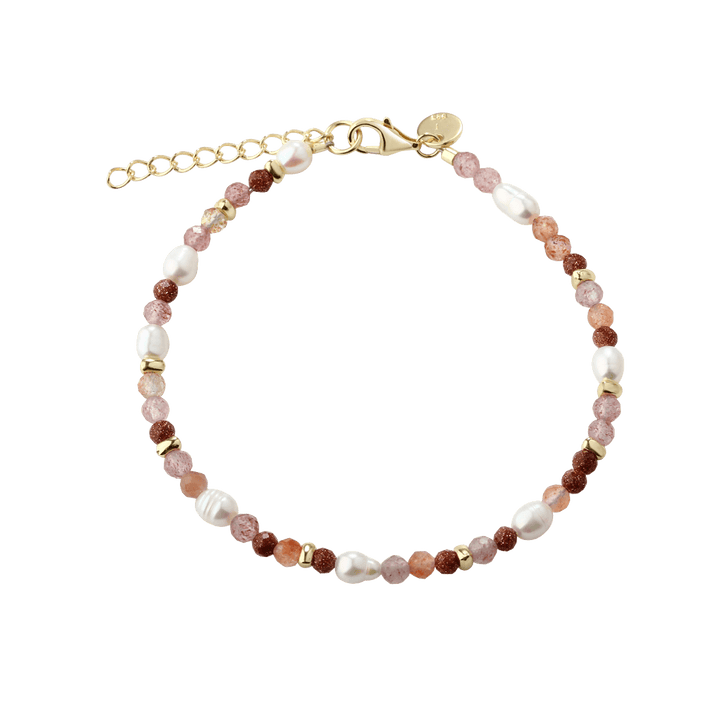 Aqua Dulce Peachy Armbånd i Forgyldt Sølv - Armbånd - 6250