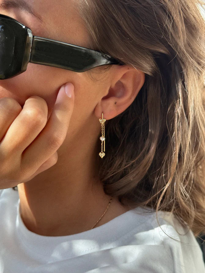 Jeberg Beloved Earrings In Gold Plated Silver