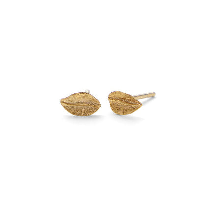 Pernille Corydon Elm Leaf earpieces in gilded