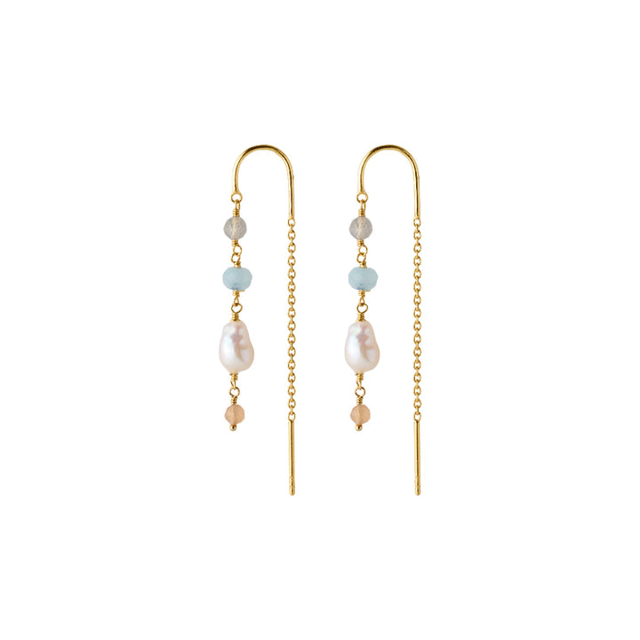 Pernille Corydon Mellow Blue Earrings - Gold Plated