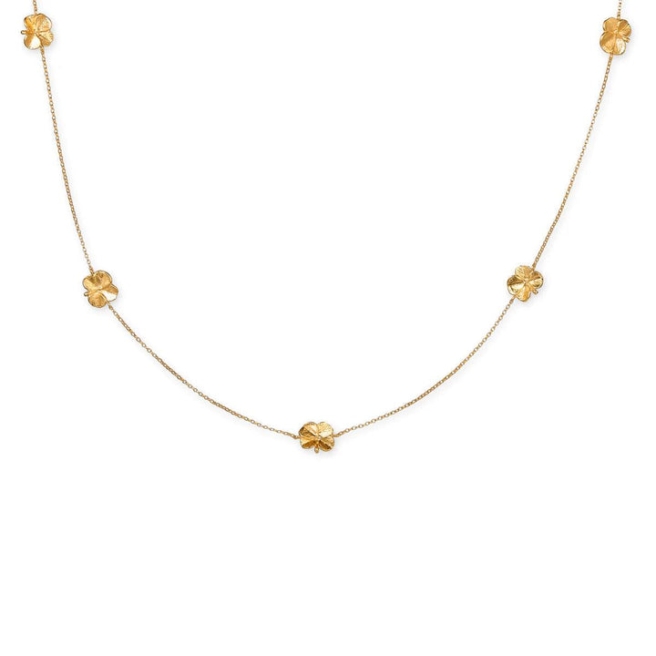 Flora Danica Firkløver Halskæde Med Fem Kløver - Halskæde - FLC-NELO-G