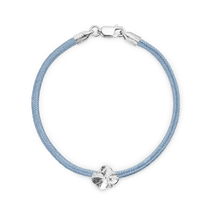 Flora Danica Firkløver Silke Armbånd Blå - Sølv - Armbånd - 907.FLC-SILK-BLUE-S-001
