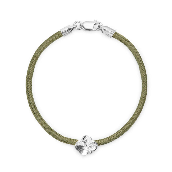 Flora Danica Firkløver Silke Armbånd Oliven - Sølv - Armbånd - 907.FLC-SILK-OLIVE-S-001