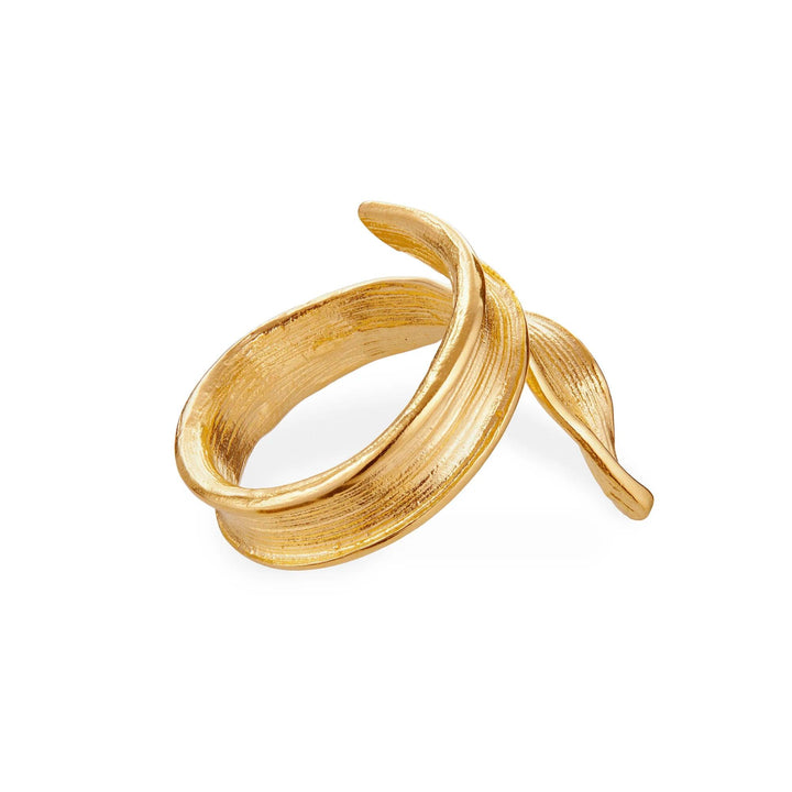Flora Danica Græs Statement Ring - Sølv Forgyldt - Ringe - 907.GR-STRI-G-001