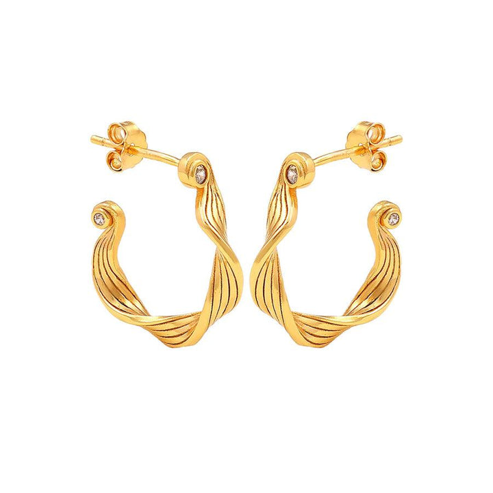 Hultquist Copenhagen Audrey Forgyldte Hoops - Øreringe - S08601G