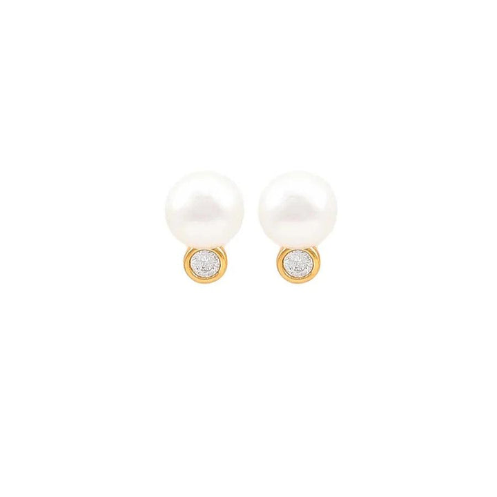 Hultquist Copenhagen Harper Pearl Forgyldte Ørestikker - Øreringe - S08605G