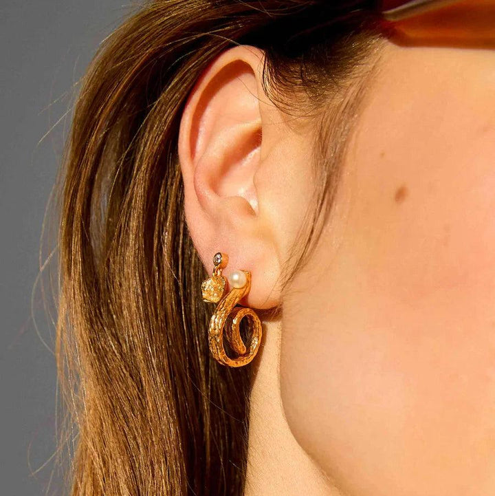 Hultquist Copenhagen Lainey Petite Forgyldte Ørestikker - Øreringe - S08610G