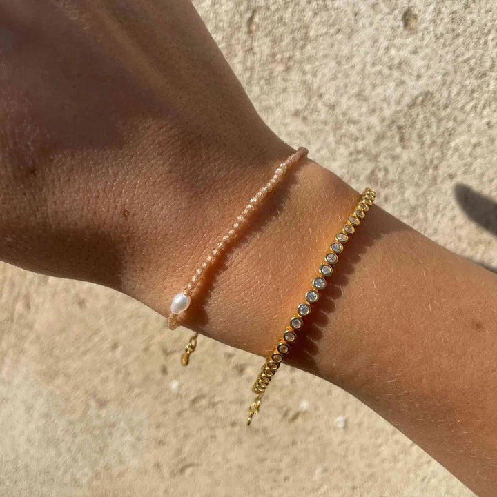 Hultquist Copenhagen Zuri Armbånd m. Rosa Zirkonia - Armbånd - S08581G