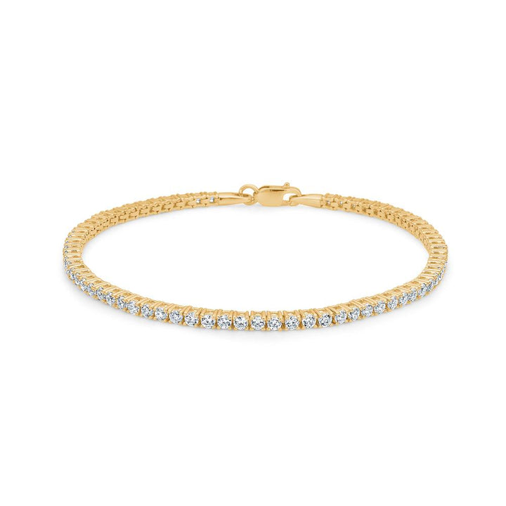 Mads Z 8kt Tennis Armbånd Med Zirkonia - Armbånd - 3357004-001