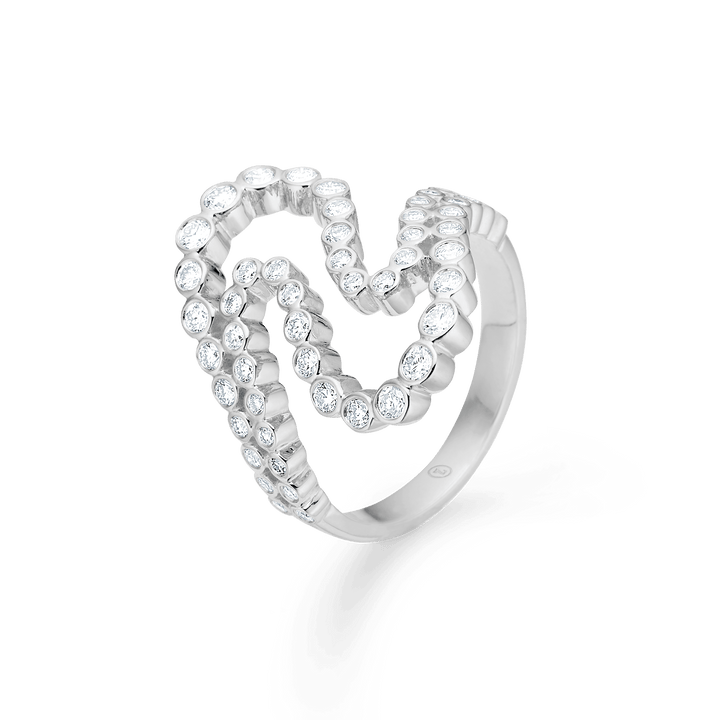 Mads Z Mira Sølv Ring med Hvid Topas - Ringe - 2146129-001