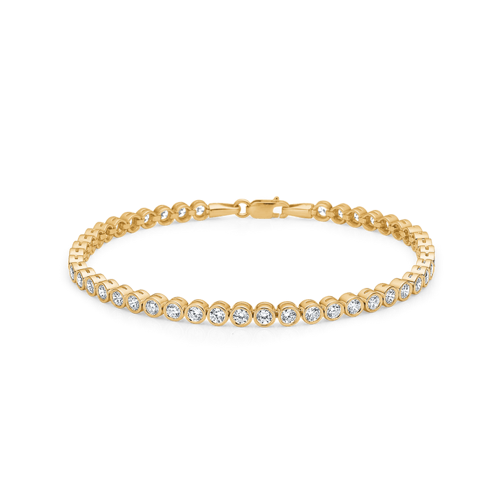 Mads Z Tennis Armbånd 8 kt Guld Rørfatning Med Zirkoner - Armbånd - 3357003-001