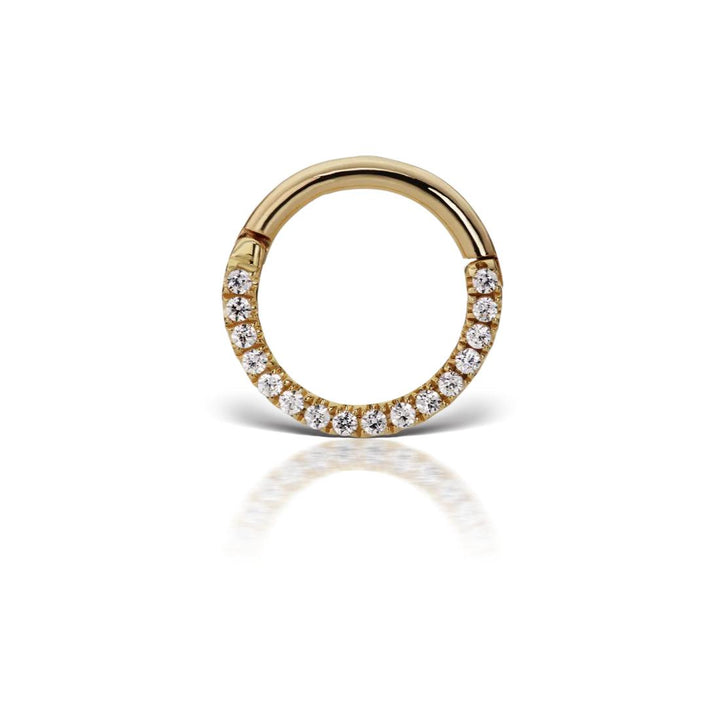 MARIA TASH 18kt Diamond Horizontal Eternity Hoop - Øreringe - XETHD-YG-D65-G16-001