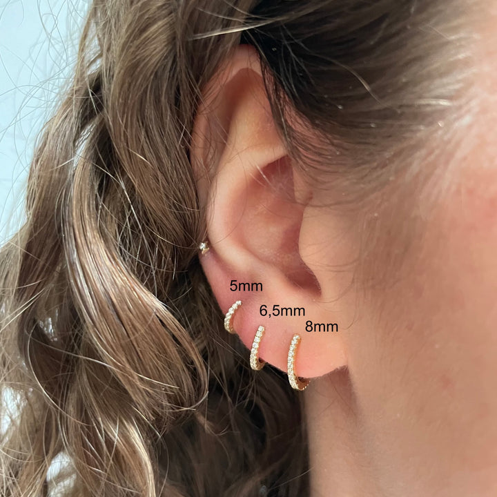 MARIA TASH 5mm Diamond Eternity Ring 18kt - Øreringe - XET5D