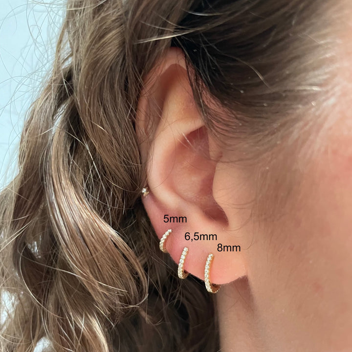 MARIA TASH 6.5mm Diamond Eternity Ring 18kt - Øreringe - XET65D