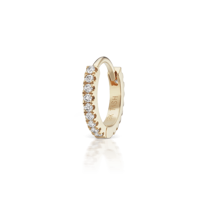 MARIA TASH Diamond Eternity Hoop 8mm 18kt - Øreringe - XETD-YG-D8