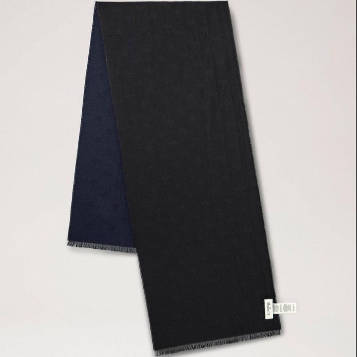 Mulberry Mens Scarf Tree Jacquard Midnight - Tørklæder - VS4784/950U135