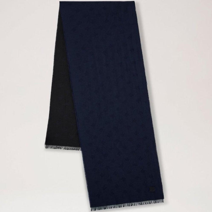 Mulberry Mens Scarf Tree Jacquard Midnight - Tørklæder - VS4784/950U135