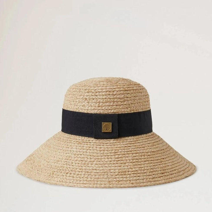 Mulberry Raffia Sun Hat Wide Brim - Accessories - VH4136/060H120-001