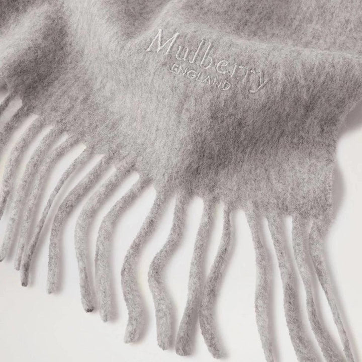 Mulberry Small Solid Merino Wool Scarf Grey - Tørklæder - VS4318/946C914