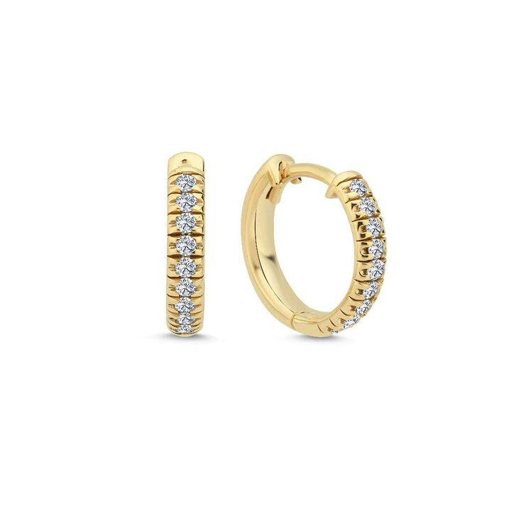 Nuran 14kt Champagne Creoler 0.18ct W.SI - Øreringe - Ø3088-018-RG