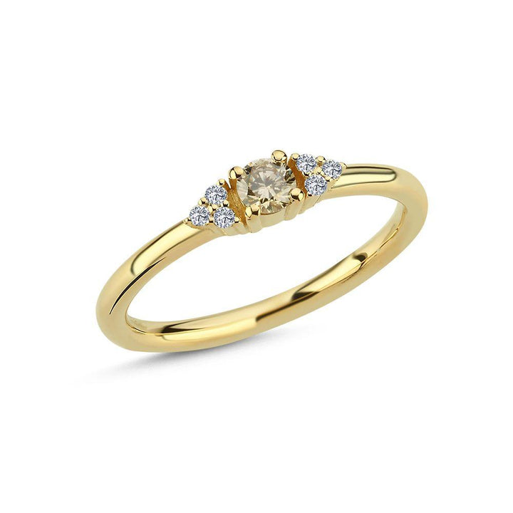 Nuran 14kt Champagne Diamant Ring - A3080CH - Ringe - A3080CH-021RG-001