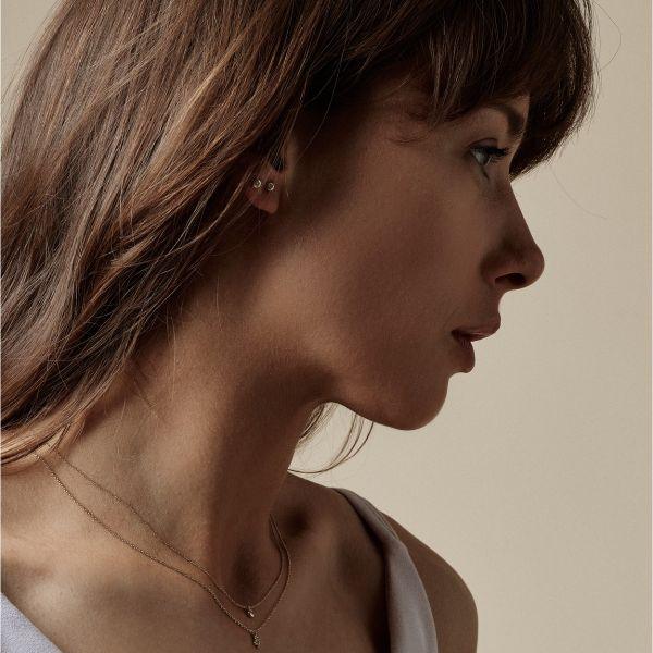 Nuran 14kt Zoe Ørestikker 2 x 0.03ct W.Si - Øreringe - Ø2314-006RG